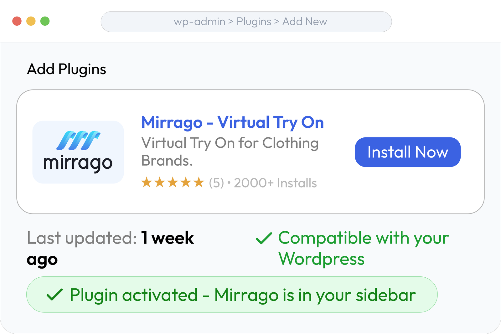 Get the Mirrago Plugin